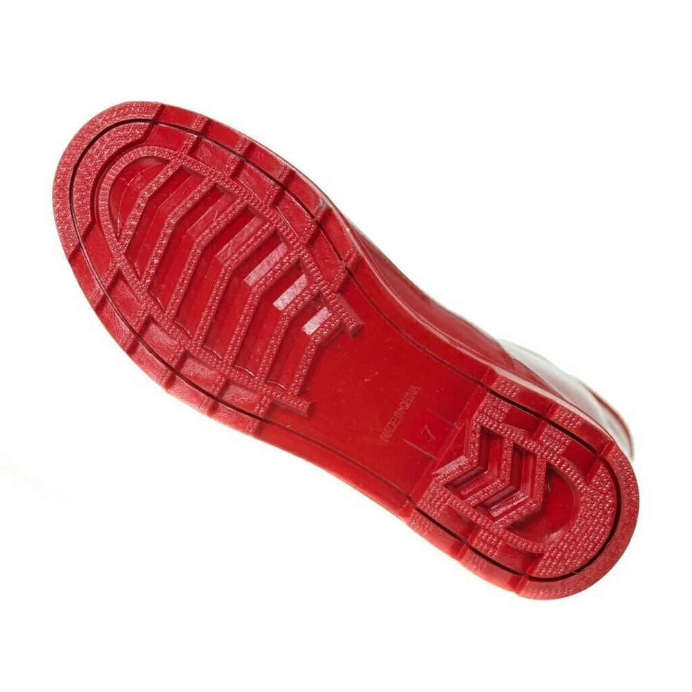 Women's Rainboots, Rubber Tall Rain Boots, RB-3106, Red